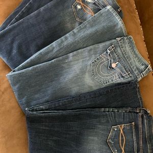 JEANS LOT~2 ABERCROMBIE, 1 TRUE RELIGION~BACK TO SCHOOL SALE!!!